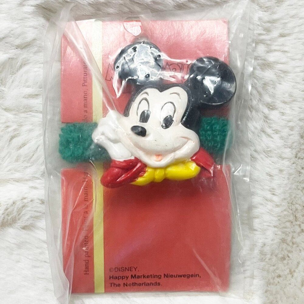 🔮 5/$25 Disney Vintage Hand Painted Mickey Mouse Hair Tie‎